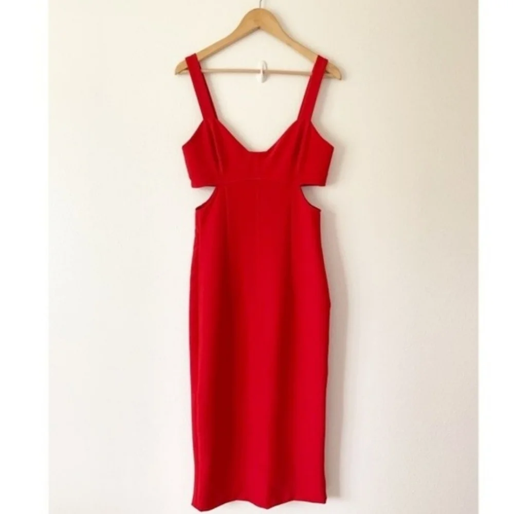 Zara Red Midi Dress - Picture 10 of 13